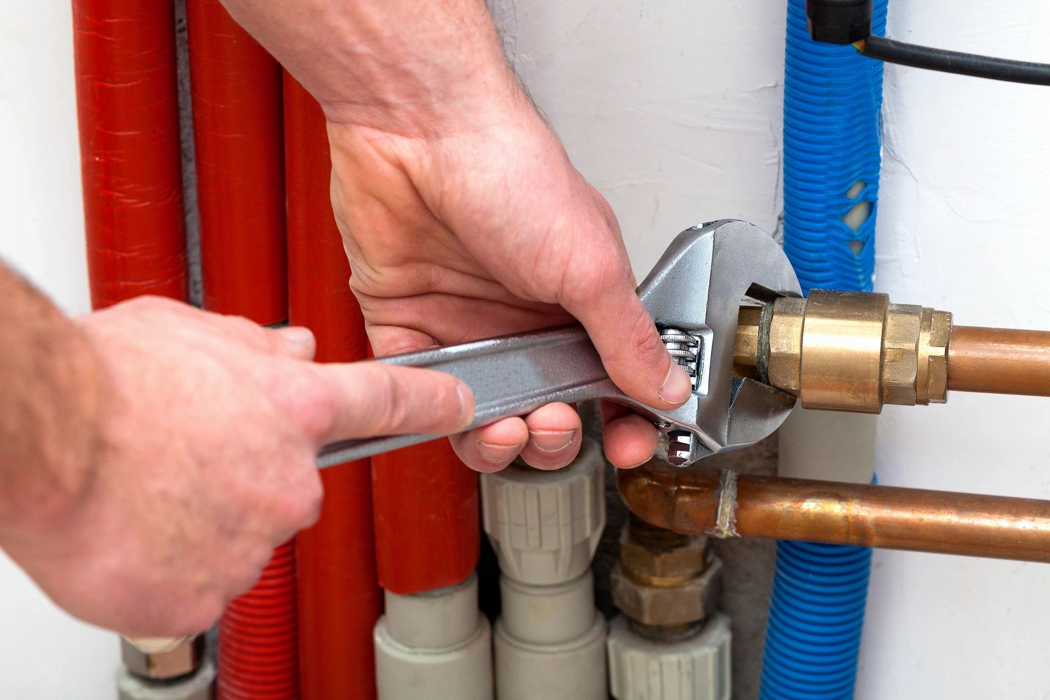 Professional plumbing crew